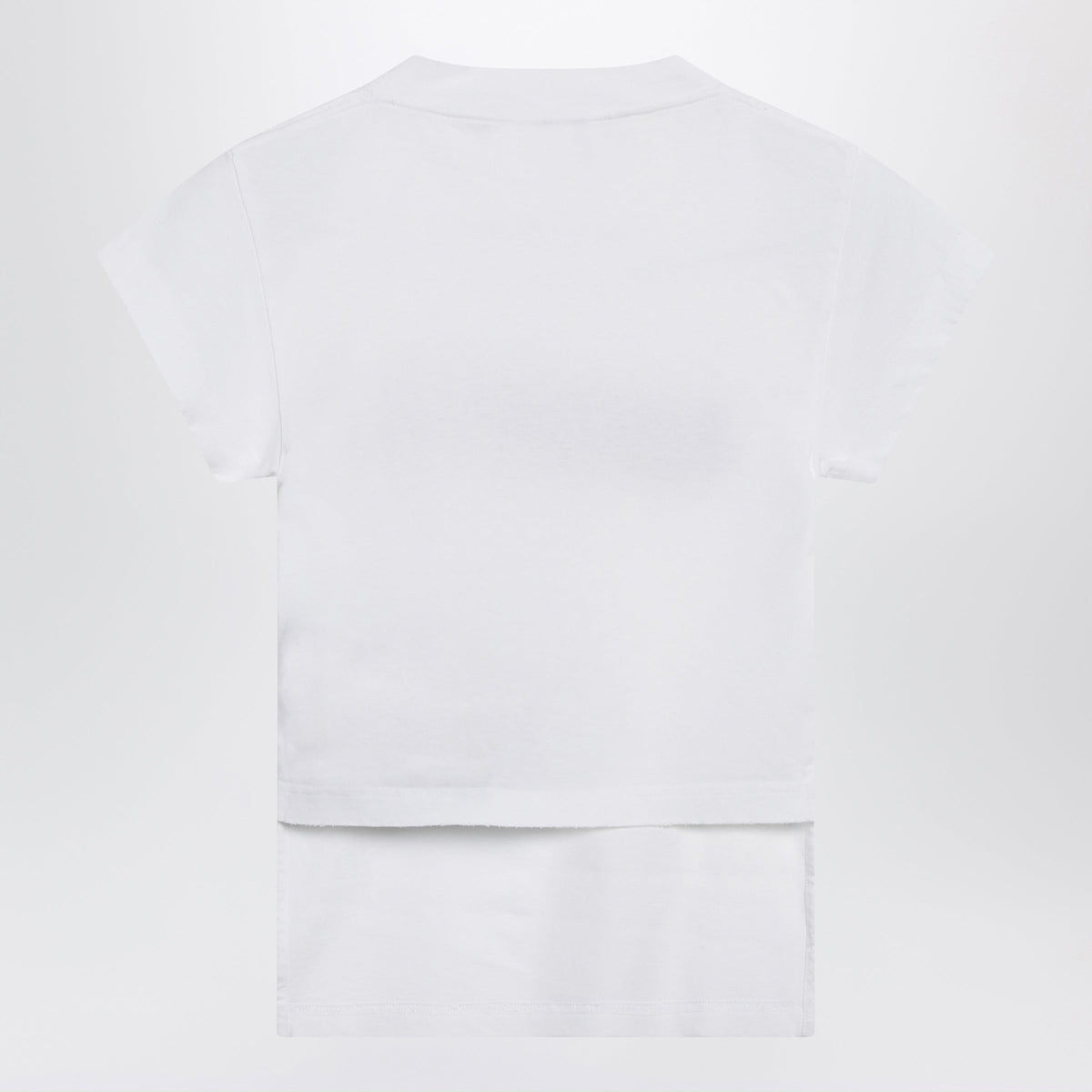 Balenciaga Messy Spray T-Shirt With Cut-Out Back In White Cotton Women BALENCIAGA