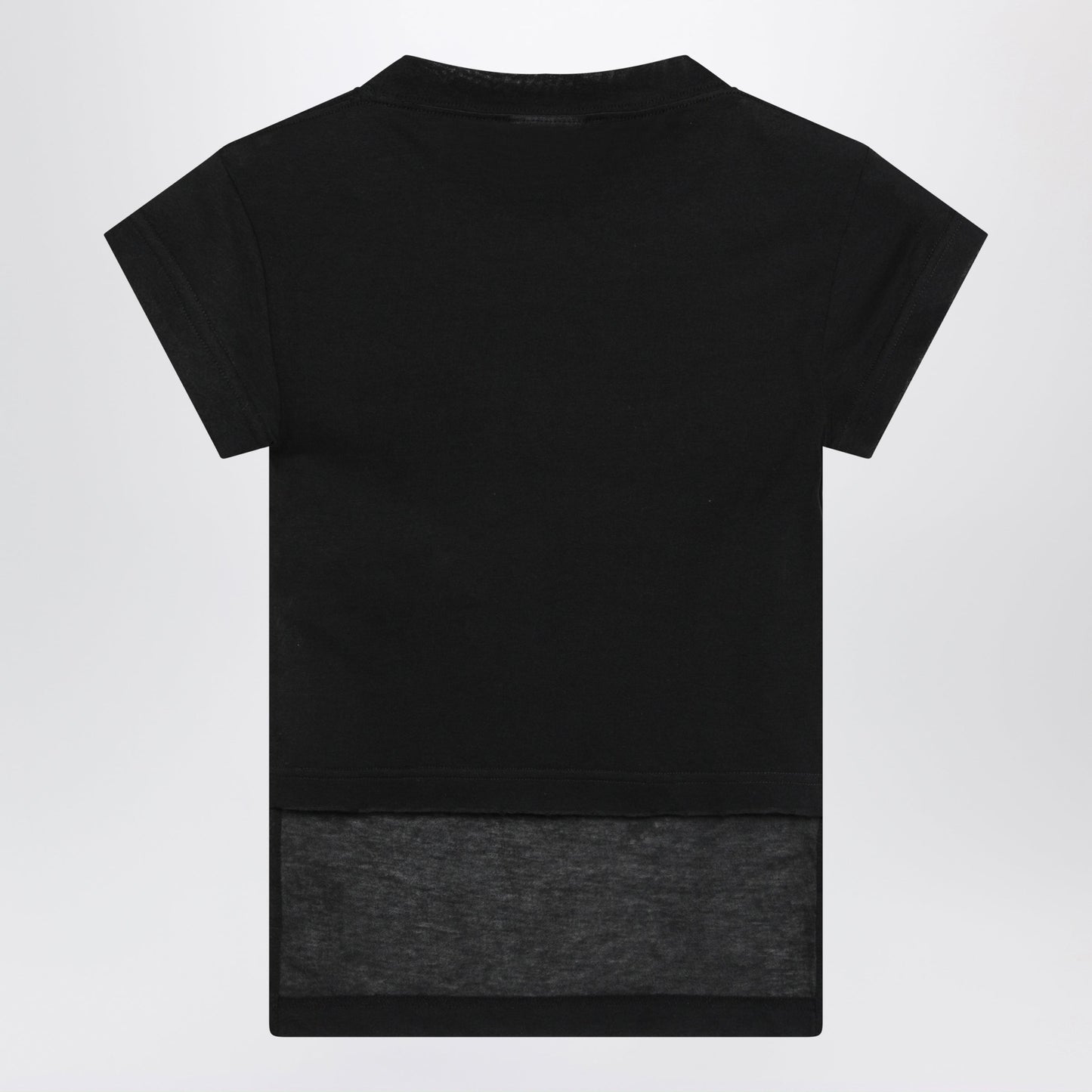 Balenciaga Messy Spray T-Shirt With Cut-Out Back In Cotton Black Women BALENCIAGA