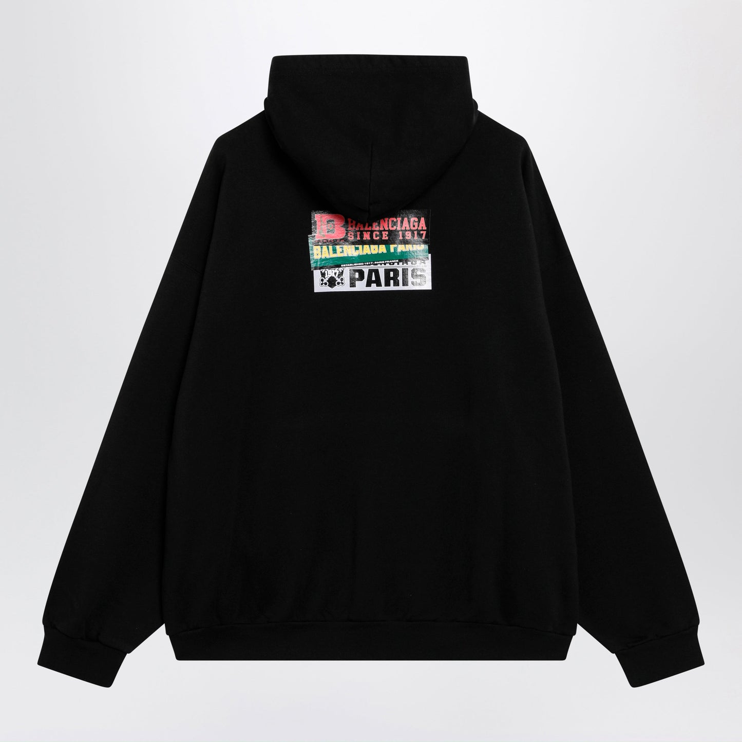 Balenciaga Black Hoodie With Logo Print Men BALENCIAGA