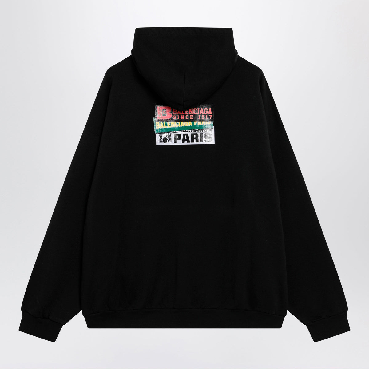 Balenciaga Black Hoodie With Logo Print Men BALENCIAGA
