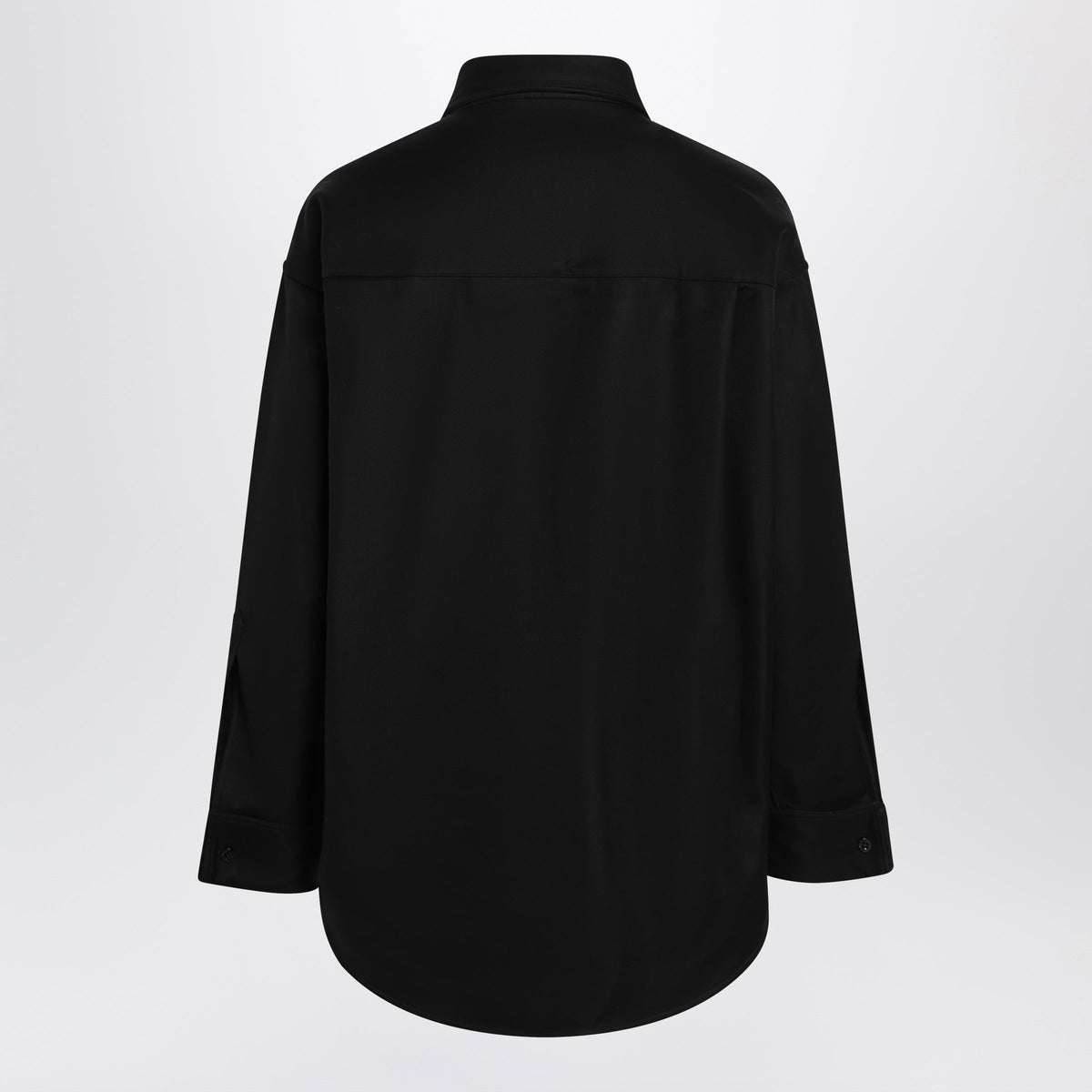 Balenciaga Classic Cocoon Shirt In Double Cotton, Black Women BALENCIAGA