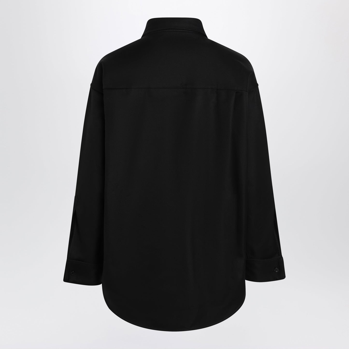 Balenciaga Classic Cocoon Shirt In Double Cotton, Black Women BALENCIAGA