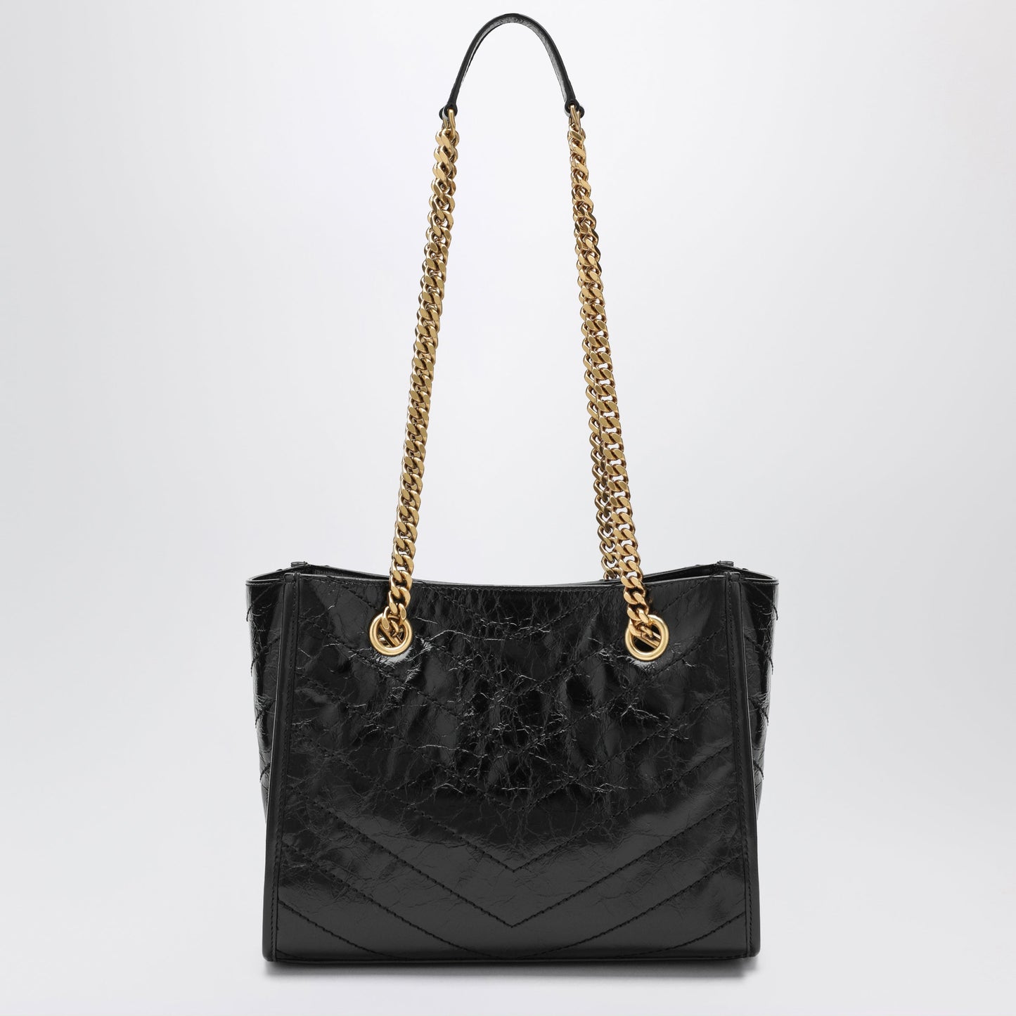 Saint Laurent Niki Small Black Leather Shopping Bag Women SAINT LAURENT