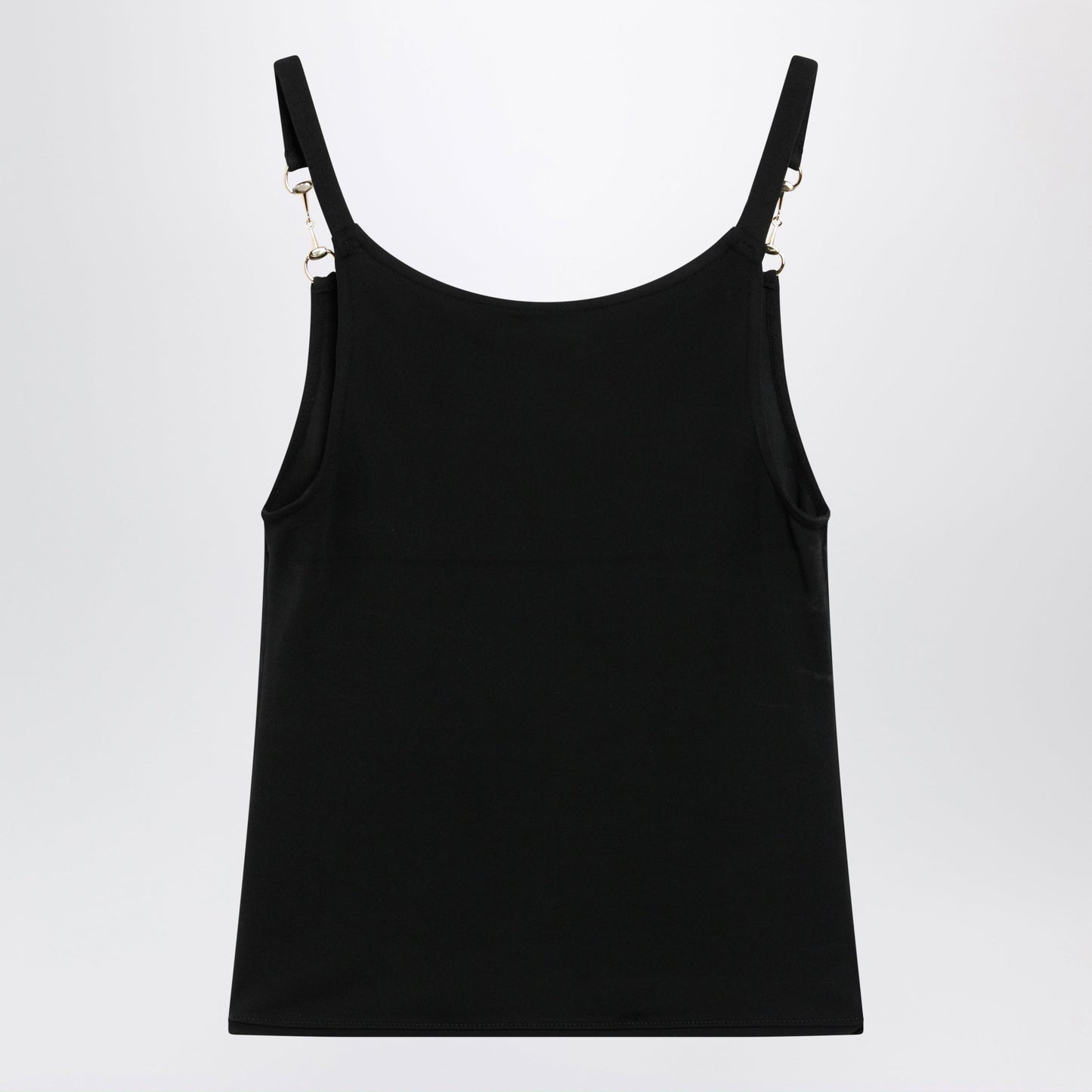 Gucci Viscose Crãªpe Jersey Top With Horsebit Detail In Black Women GUCCI