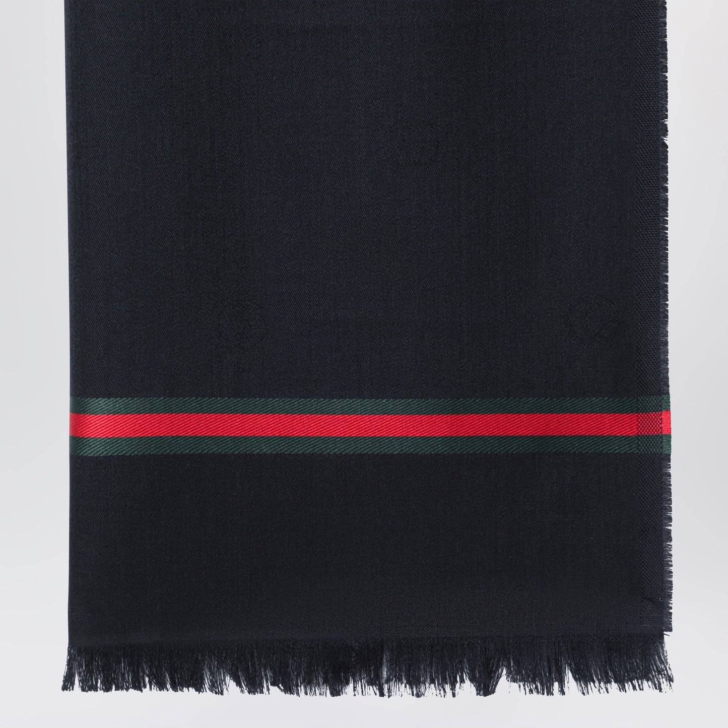 Gucci Midnight Blue Wool And Silk Stole Men GUCCI