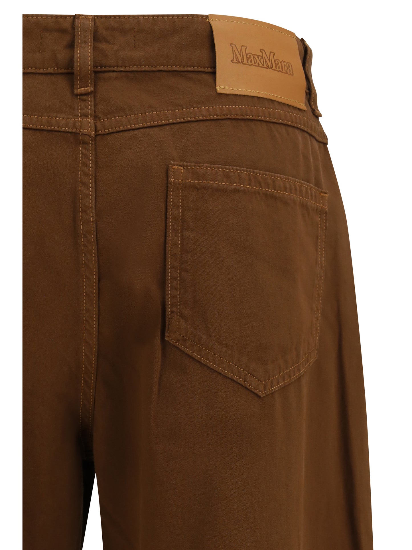 Max Mara Studio Women Baggy Pants In Pure Cotton Satin MAX MARA STUDIO