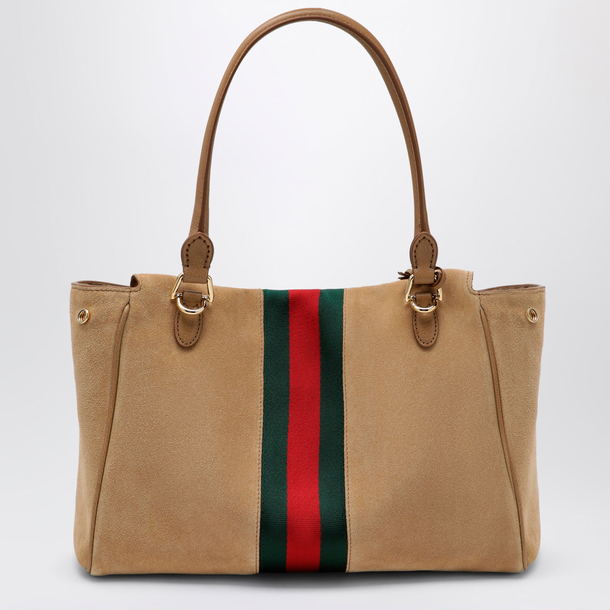 Gucci Medium Paparazzo Handbag In Sand-Coloured Suede Women GUCCI