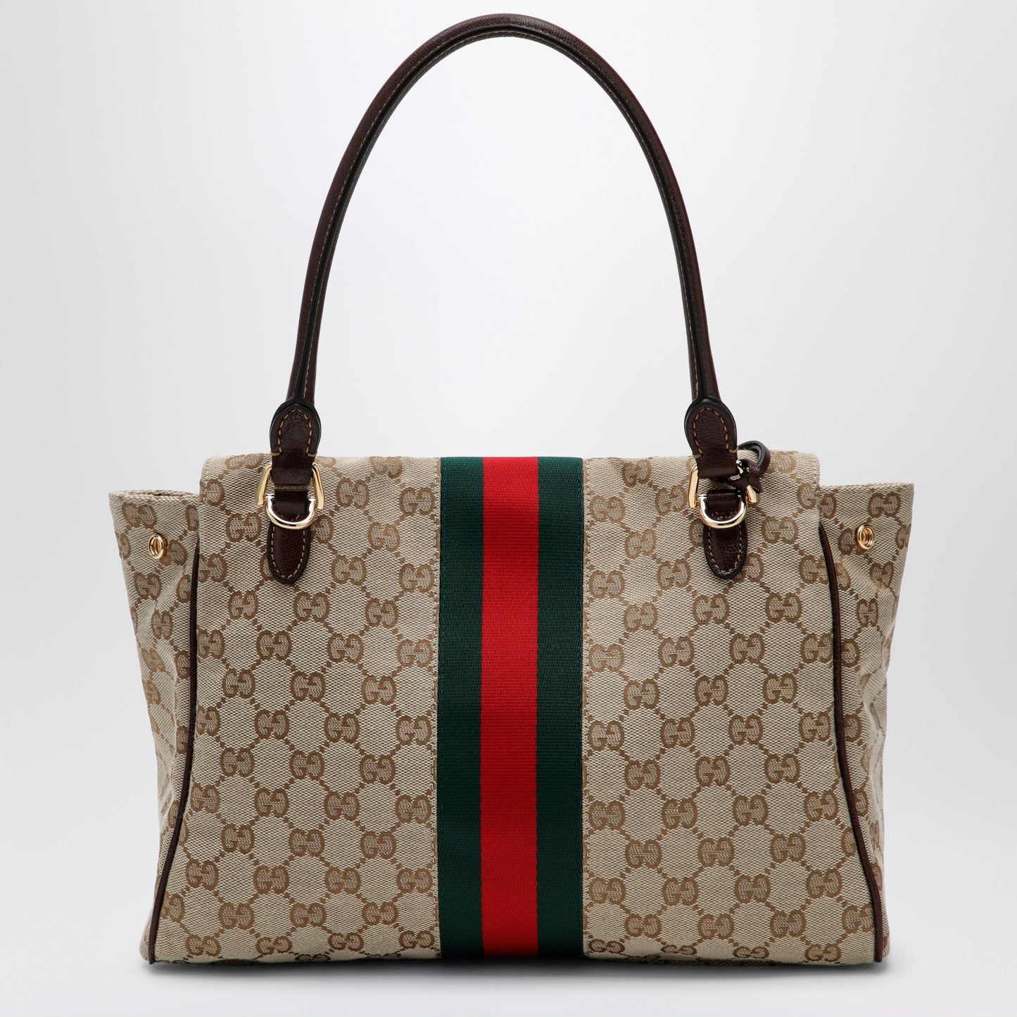Gucci Medium Paparazzo Top-Handle Bag In Gg Canvas, Brown Women GUCCI