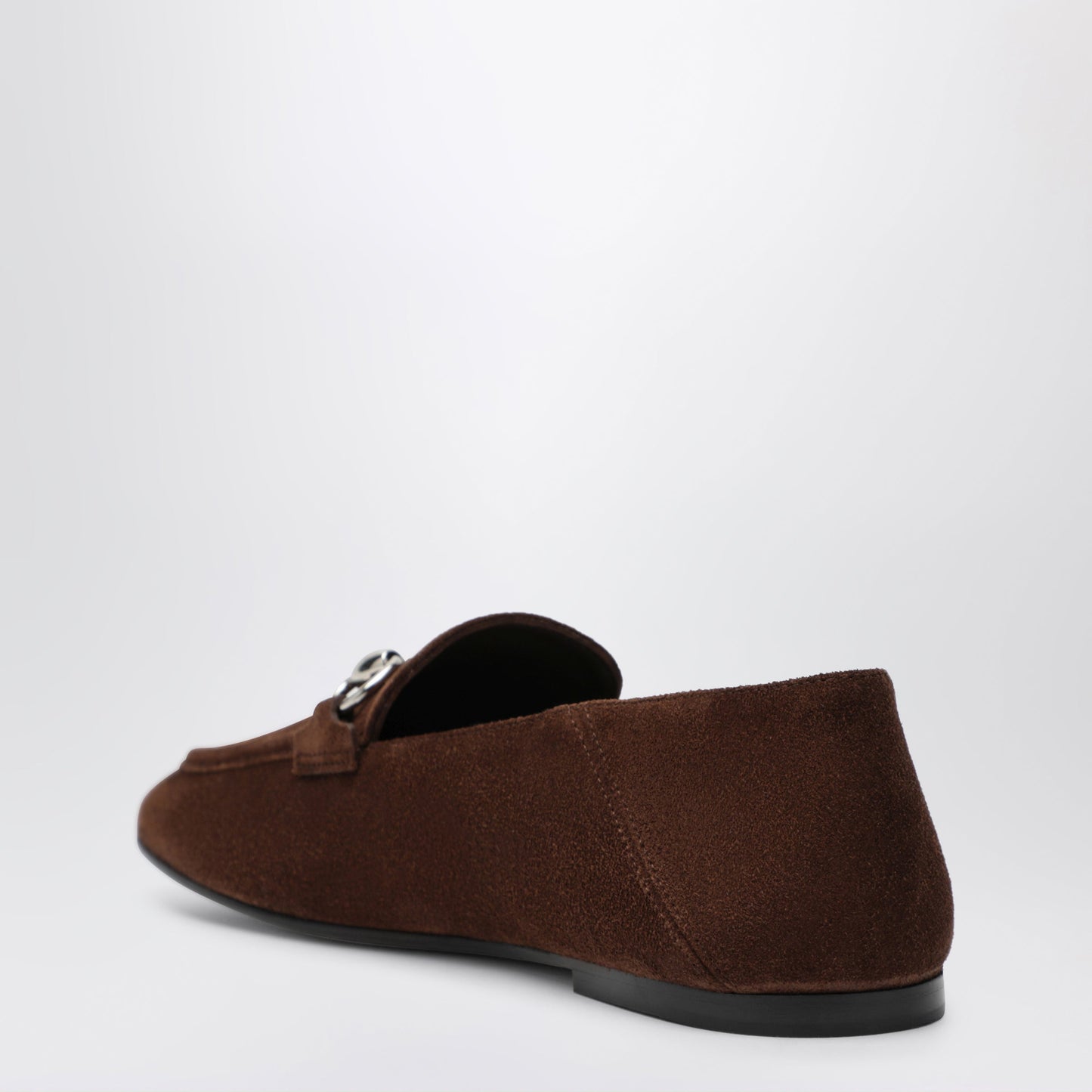 Gucci Jordaan Soft Suede Loafers In Dark Brown Women GUCCI