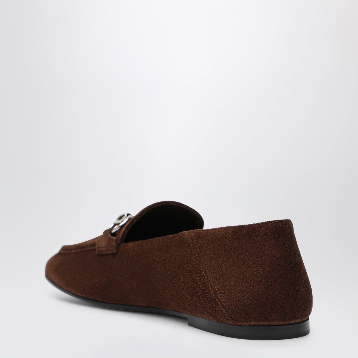 Gucci Jordaan Soft Suede Loafers In Dark Brown Women GUCCI
