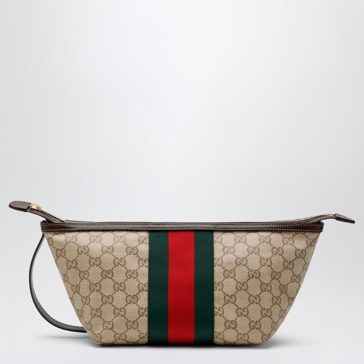 Gucci Beige Gg Supreme Fabric Toiletries Bag Men Men GUCCI