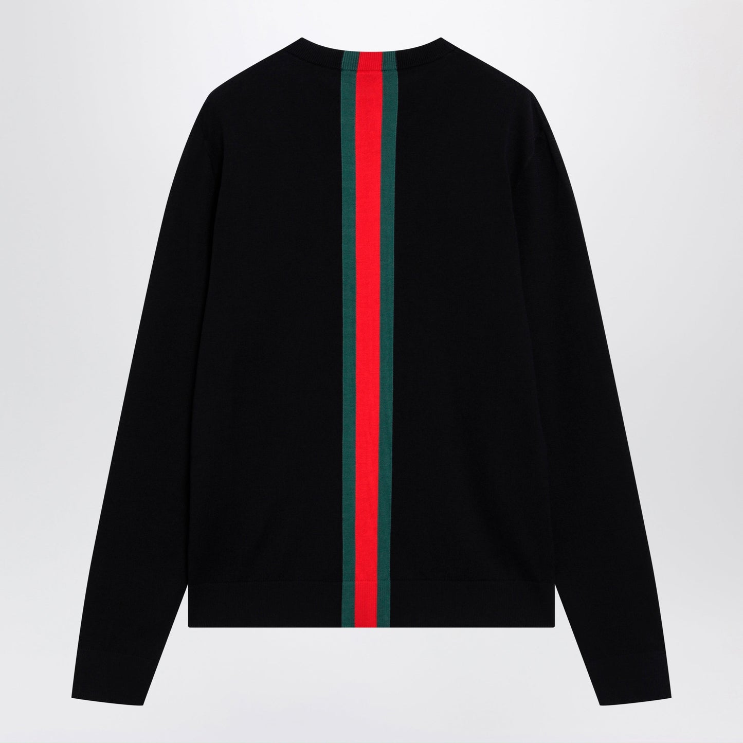 Gucci Knitted Cotton Sweater With Web Ribbon Men GUCCI