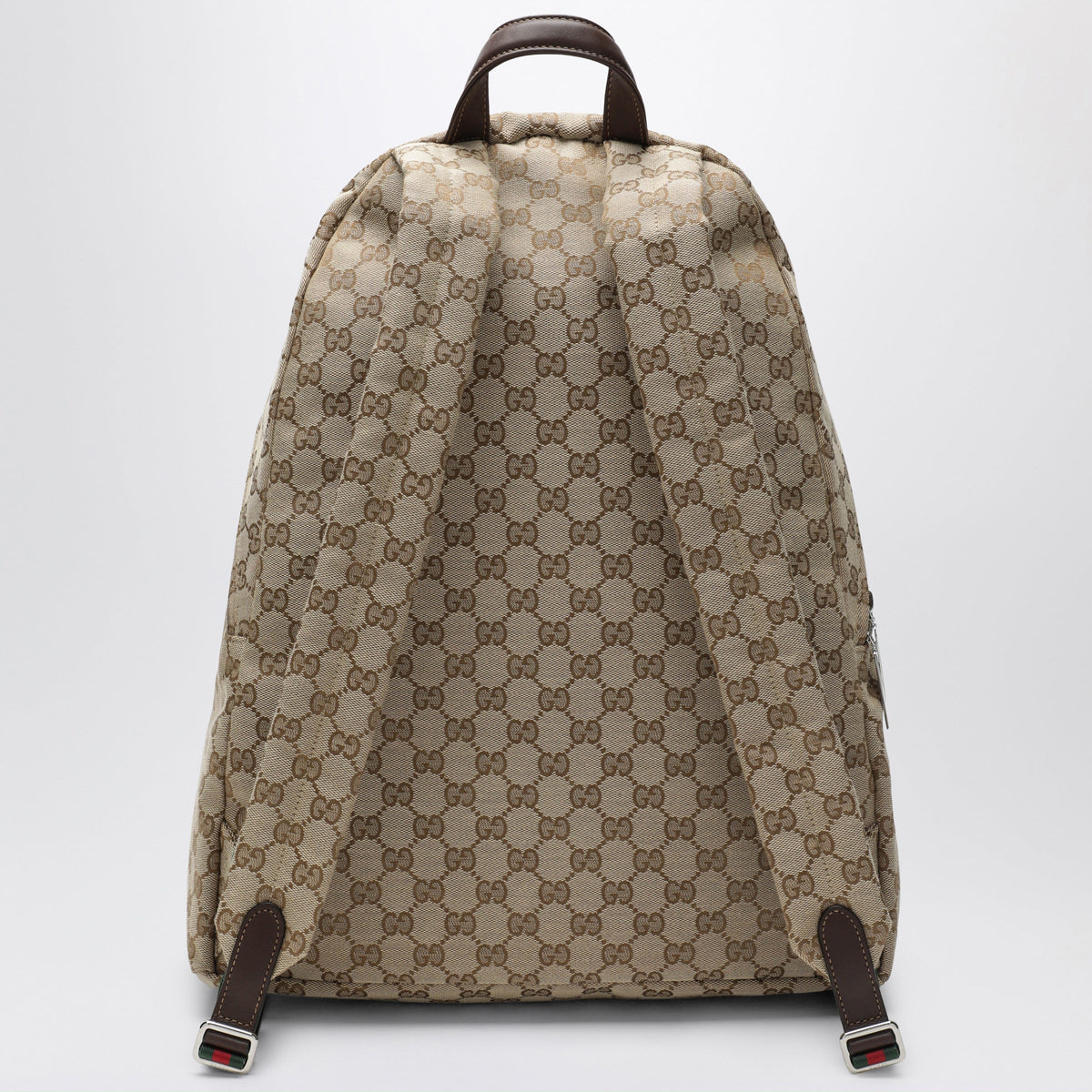 Gucci Large Tag Backpack In Sand/Brown Gg Canvas Men Men GUCCI