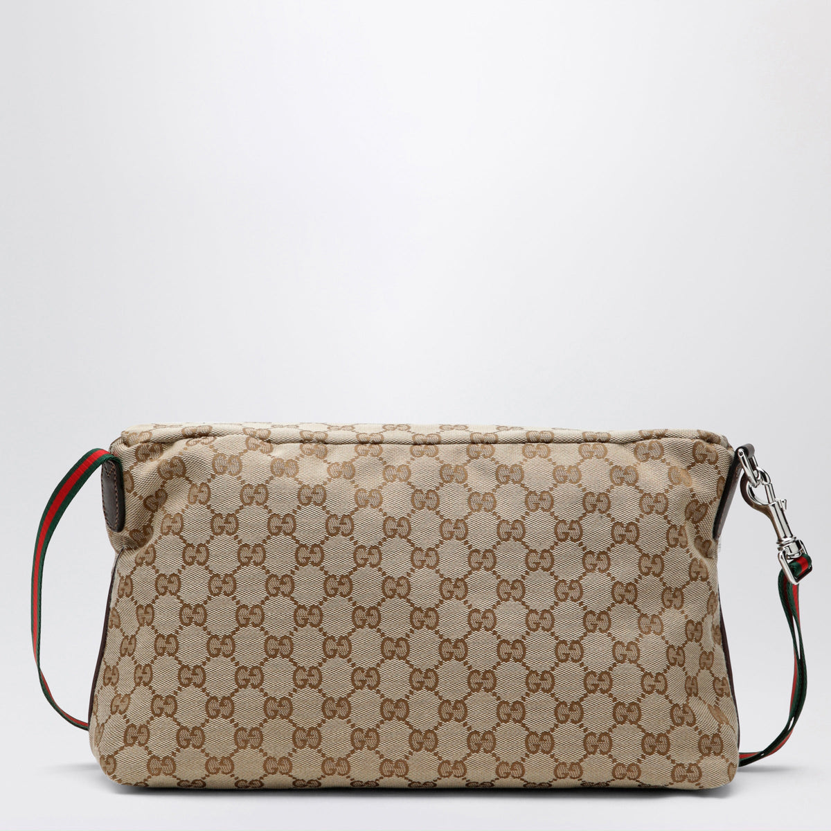 Gucci Tag Medium Gg Canvas Crossbody Bag In Sand/Brown Men GUCCI