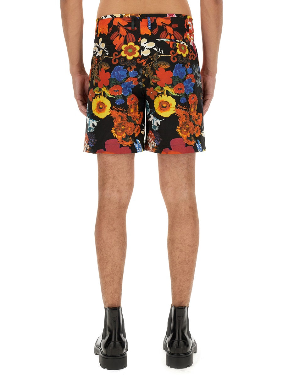 Moschino Men Bermuda With Floral Pattern MOSCHINO
