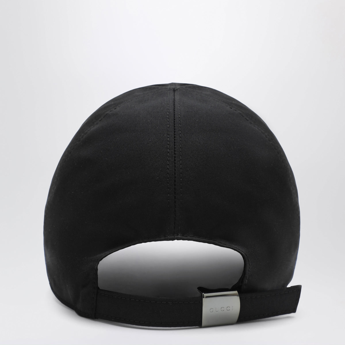 Gucci Black Cotton Baseball Cap With Gg Trim Men GUCCI