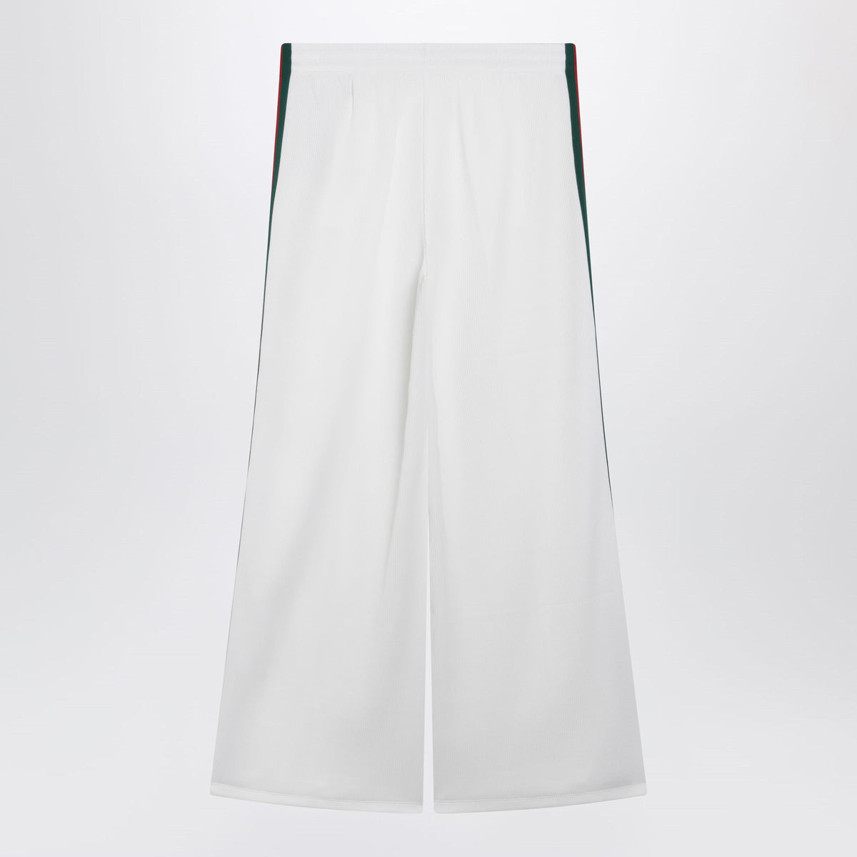 Gucci White Cotton Jersey Leisure Trousers With Web Stripe Women GUCCI