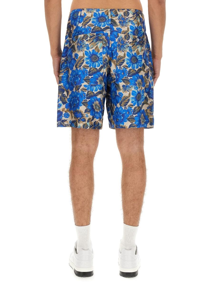 Moschino Men Short All Over Blue Flower MOSCHINO