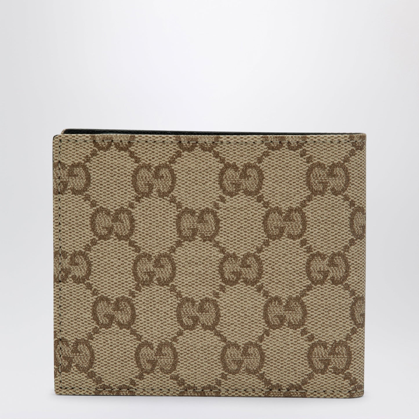 Gucci Beige Sand Gg Canvas Essence Classic Bi-Fold Wallet Men GUCCI