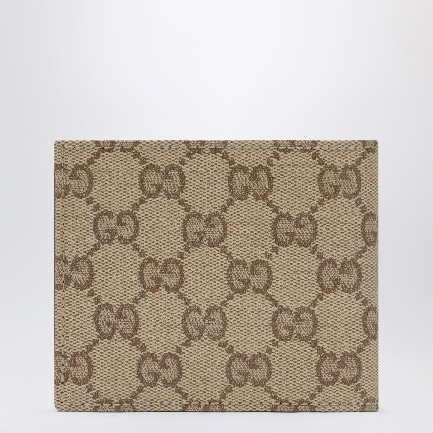 Gucci Essence Classic Bi-Fold Wallet In Sand Beige Gg Canvas Men GUCCI