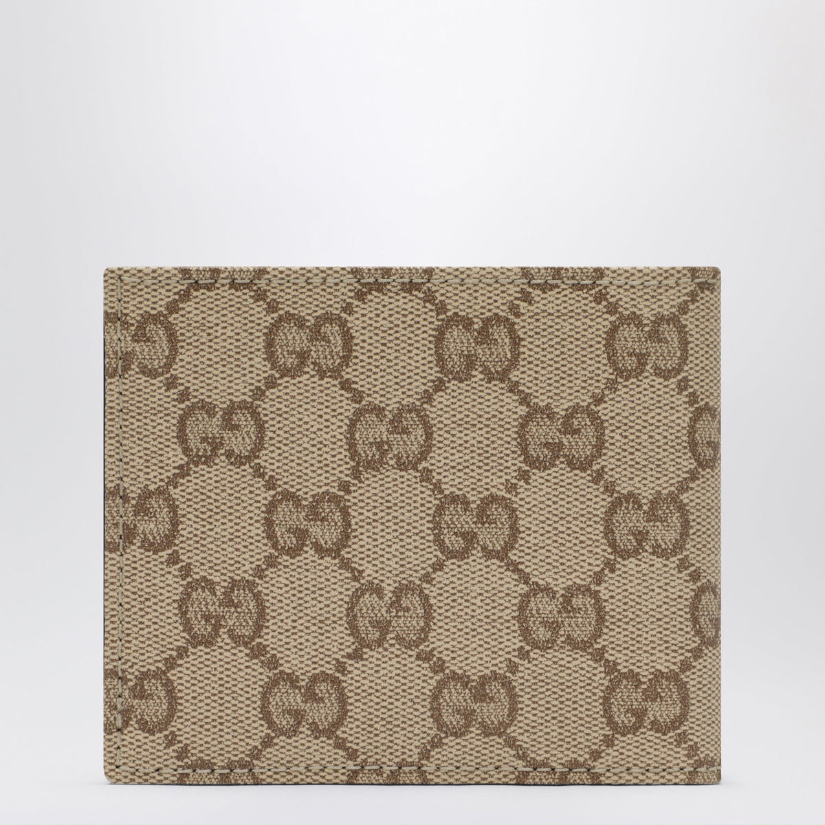 Gucci Essence Classic Bi-Fold Wallet In Sand Beige Gg Canvas Men GUCCI