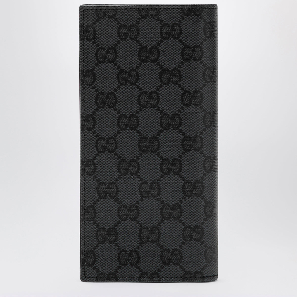 Gucci Essence Classic Long Wallet In Black Gg Fabric Men GUCCI