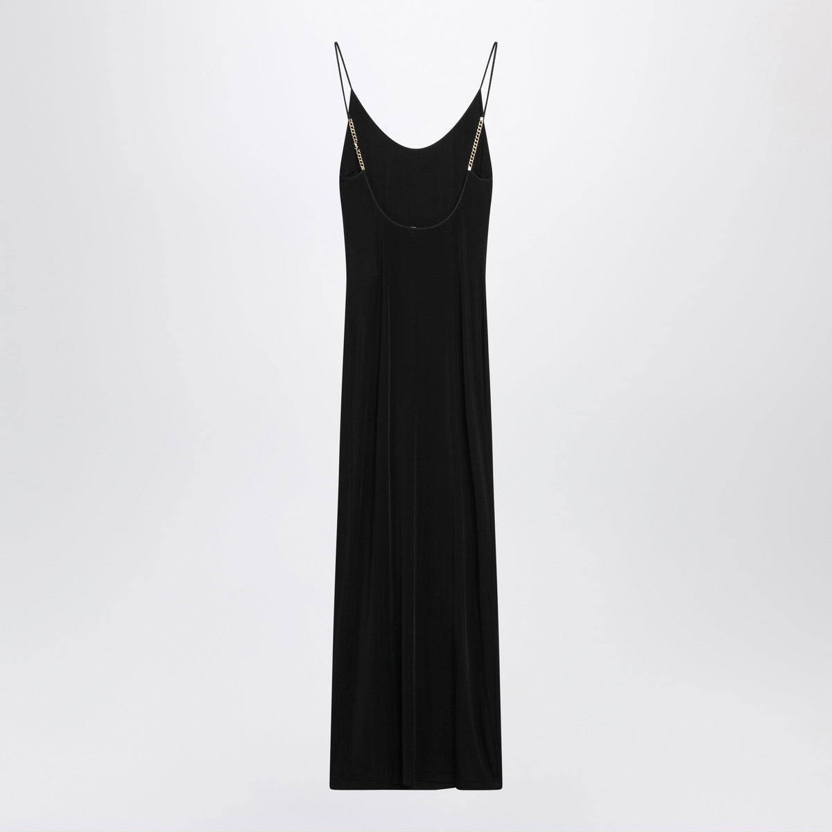 Saint Laurent Backless Black Viscose Maxi Dress Women SAINT LAURENT