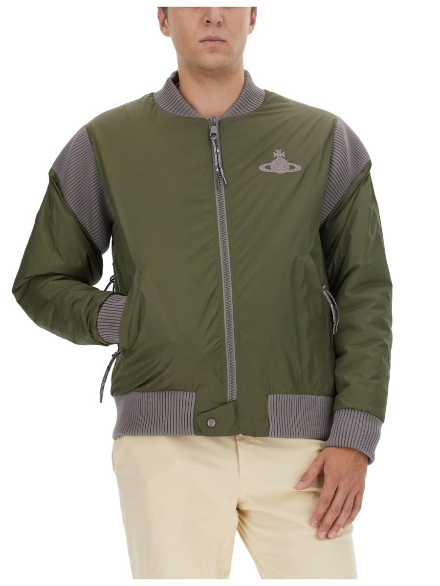 Vivienne Westwood Men Bomber Jacket With Logo VIVIENNE WESTWOOD