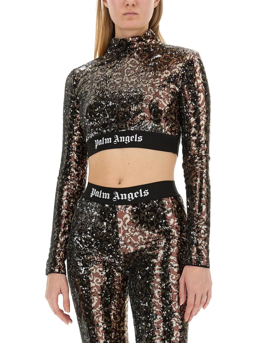 Palm Angels Women Sequined Top PALM ANGELS