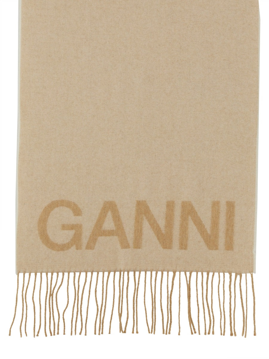 Ganni Women Sciarpa Con Logo GANNI