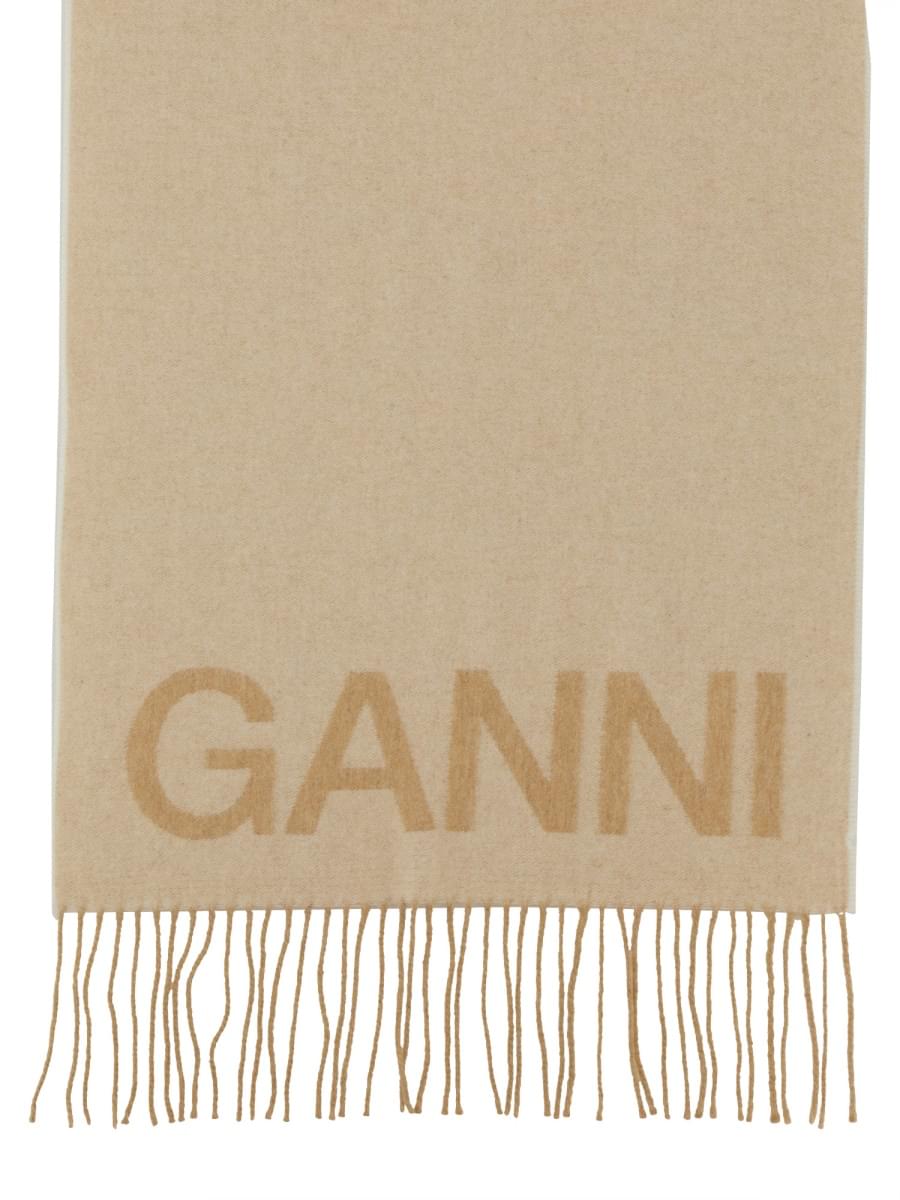 Ganni Women Sciarpa Con Logo GANNI