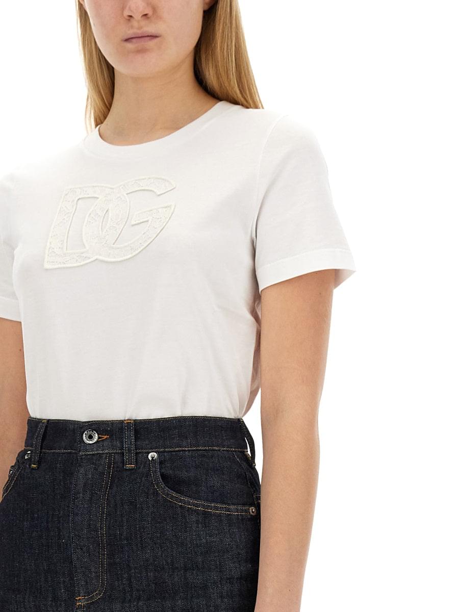 Dolce & Gabbana Women T-Shirt With Logo Patch DOLCE & GABBANA