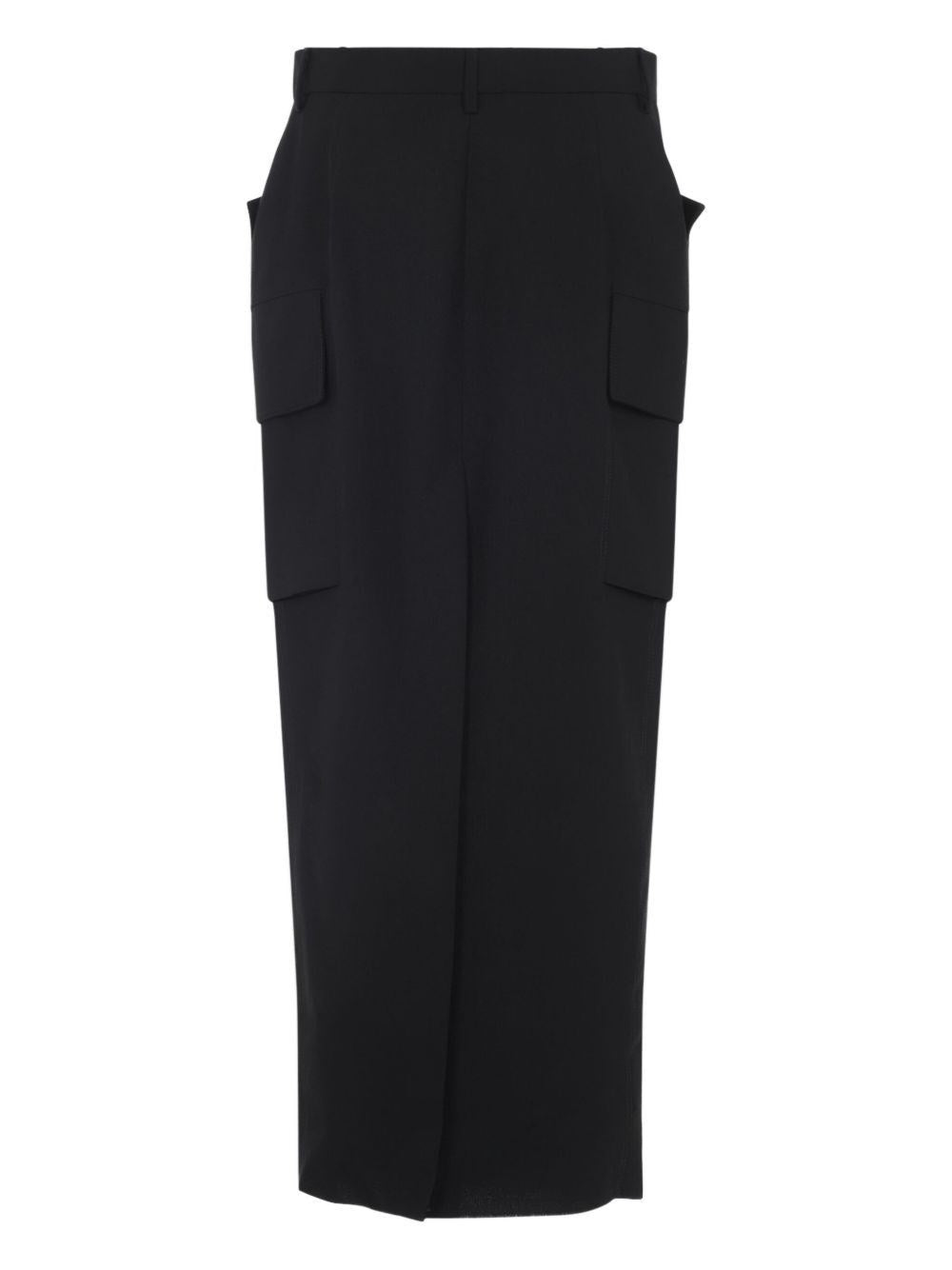Rick Owens Women Firebanks Wool Midi Skirt RICK OWENS