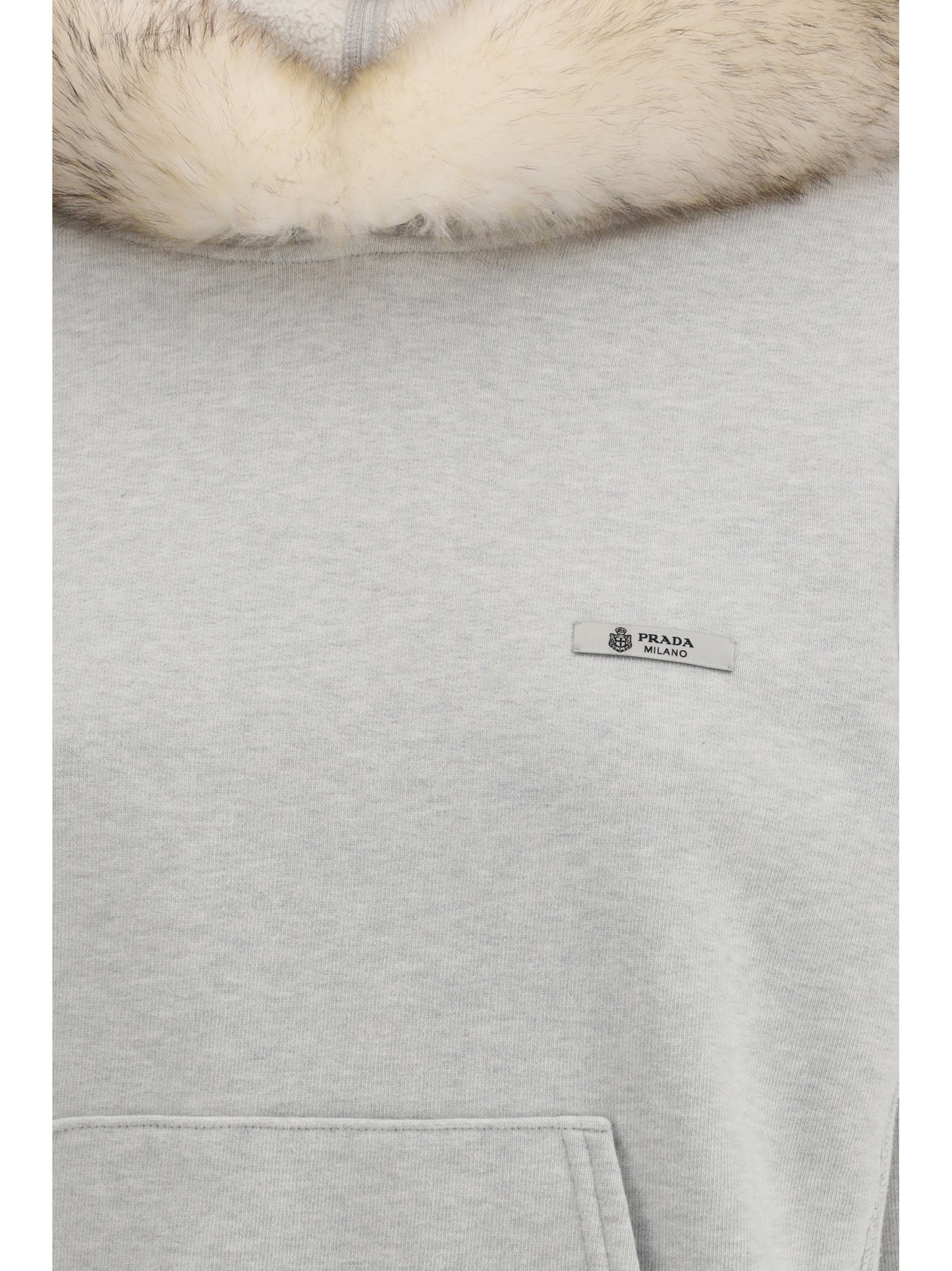 Prada Women Hoodie Features A Hood Lined In Shearling PRADA
