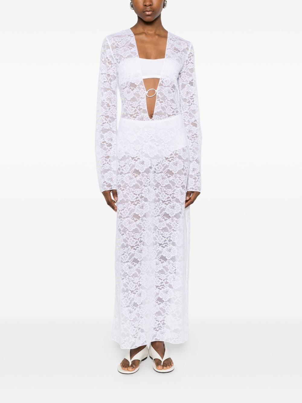 Oseree Women Long Lace Dress OSEREE