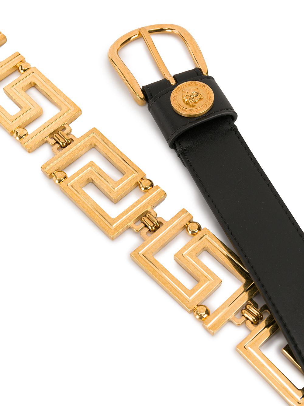 Versace Women Versace Women Belt With Greek Key Buckle VERSACE
