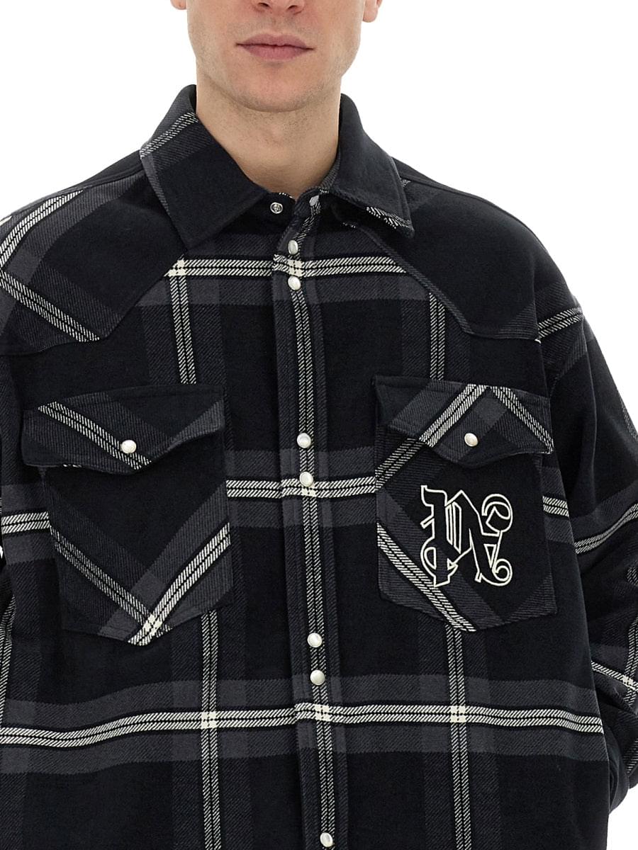 Palm Angels Men Monogram Shirt PALM ANGELS