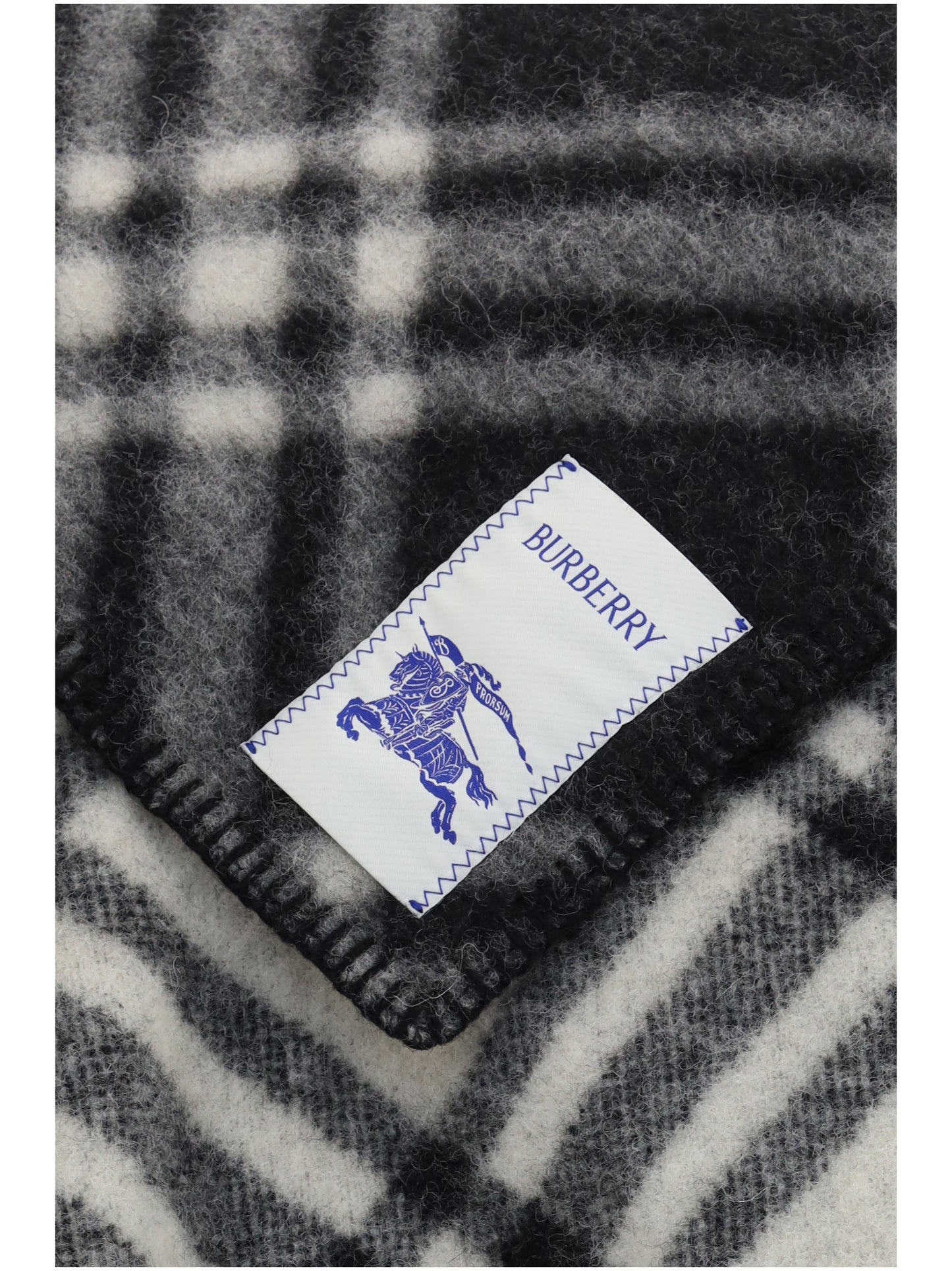Burberry Women Short Wool Check Poncho BURBERRY