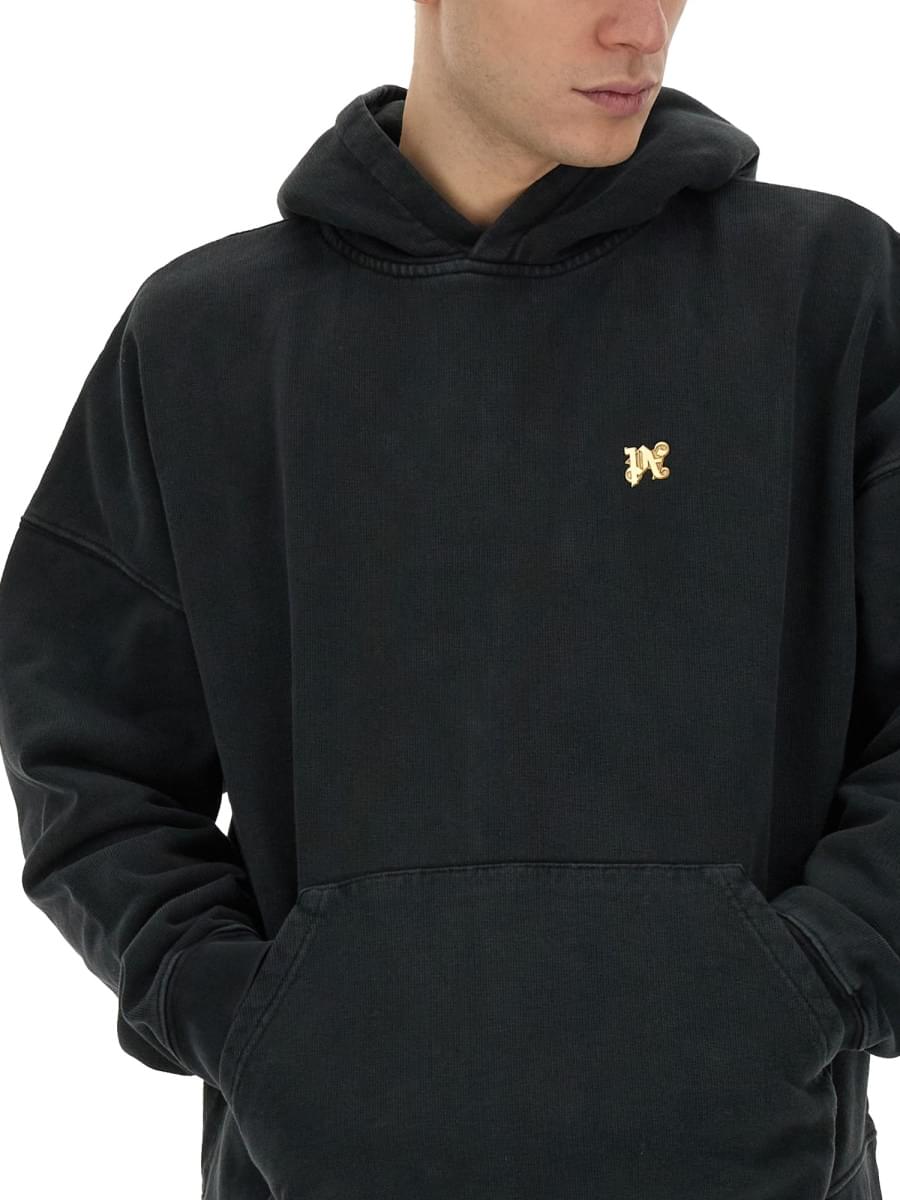 Palm Angels Men Palm Angels Men "Burning Monogram" Print Sweatshirt PALM ANGELS