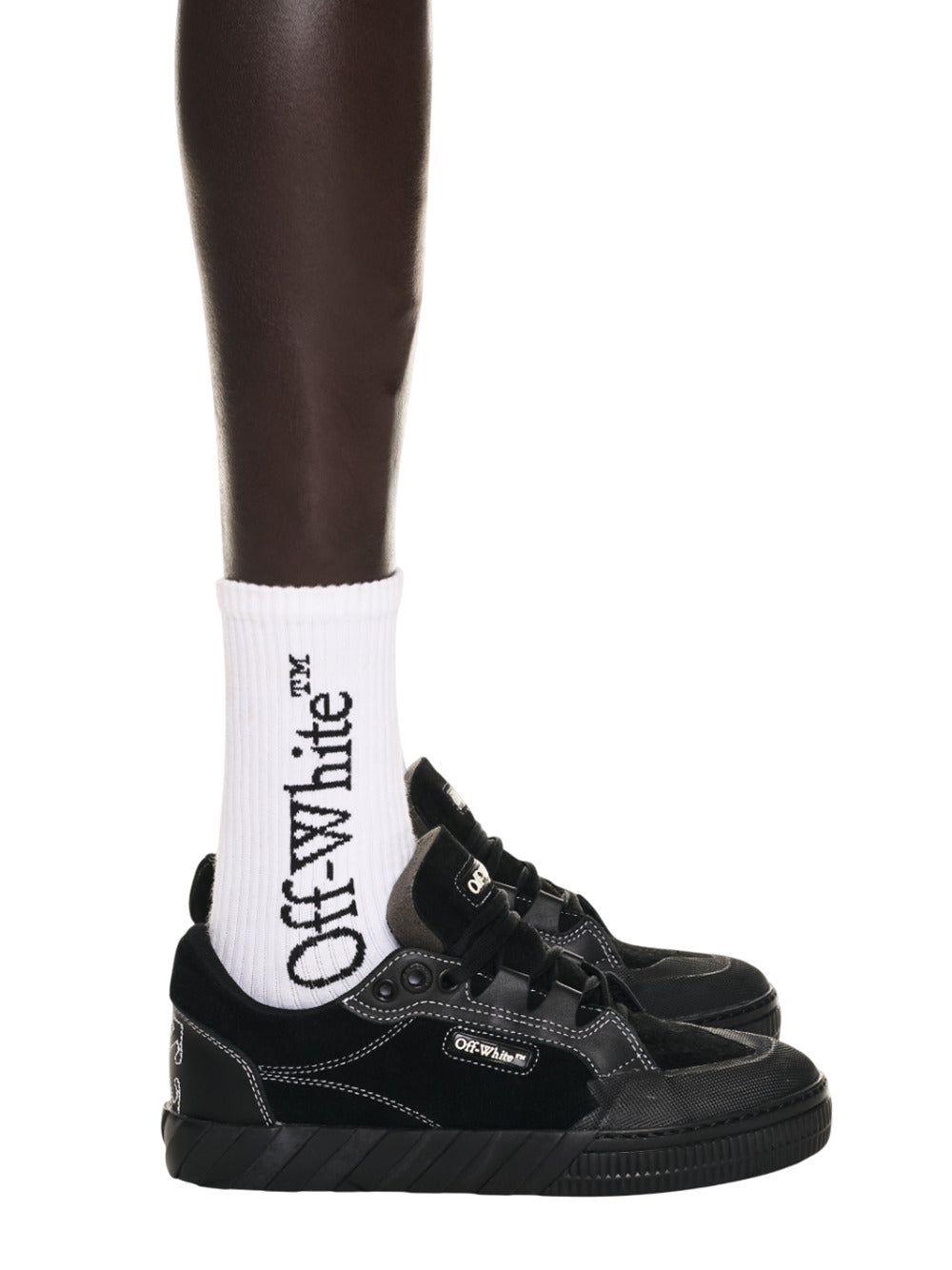 Off White Men Black 779 Vulcanized Leather Sneakers OFF-WHITE