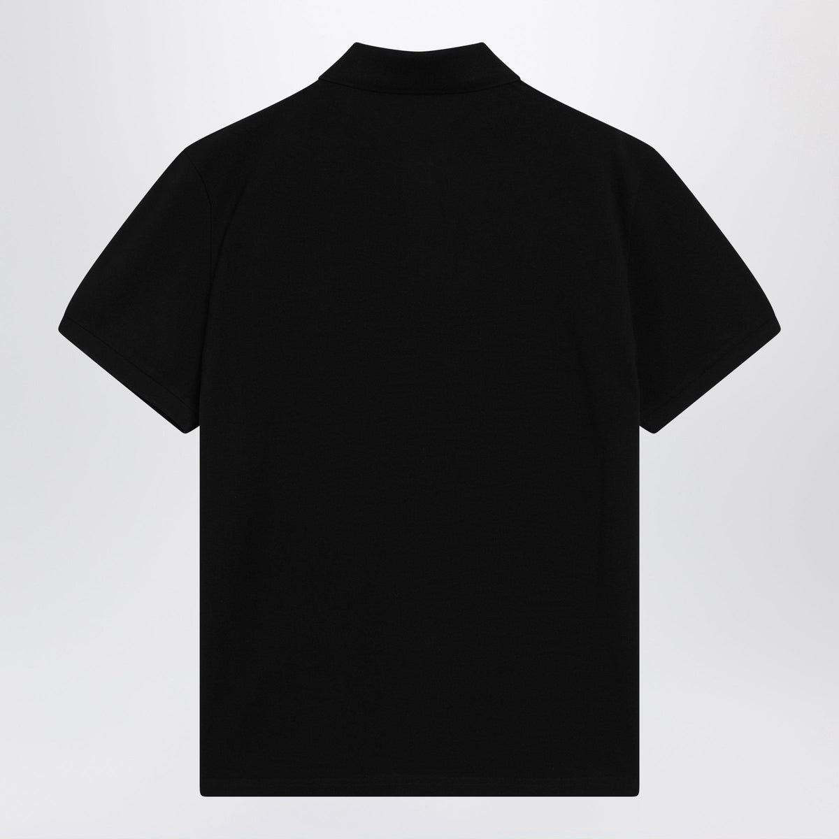 Moncler Black Cotton Pique Polo Shirt With Logo Men MONCLER