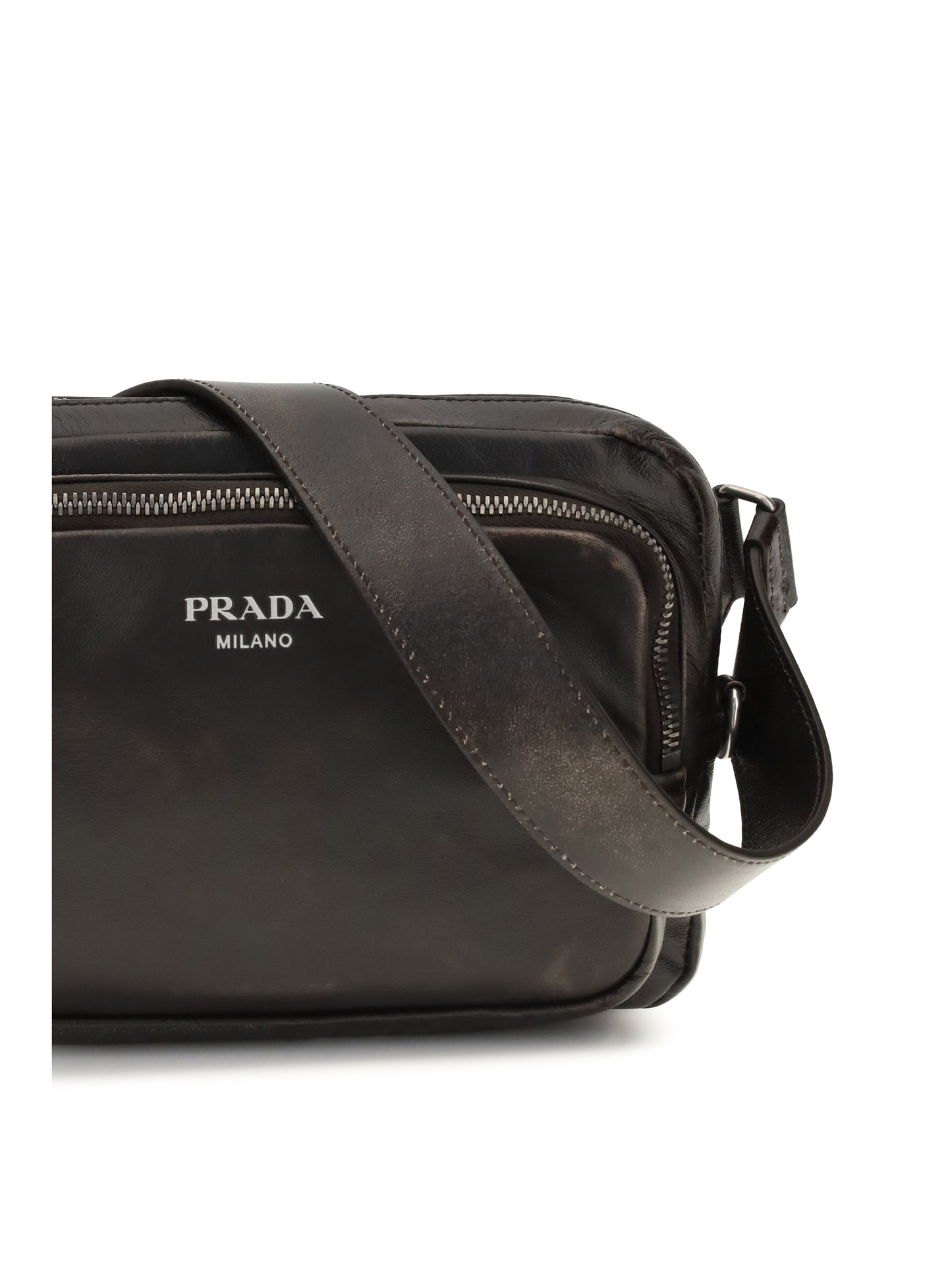 Prada Men Shoulder Bag In Aged-Effect Nappa Leather PRADA