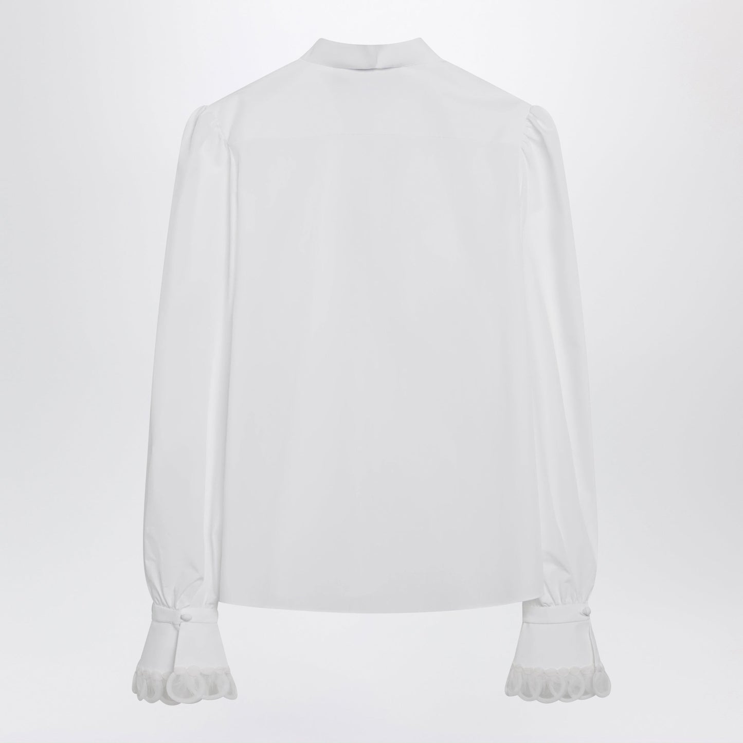 Valentino White Cotton Poplin Shirt Women VALENTINO