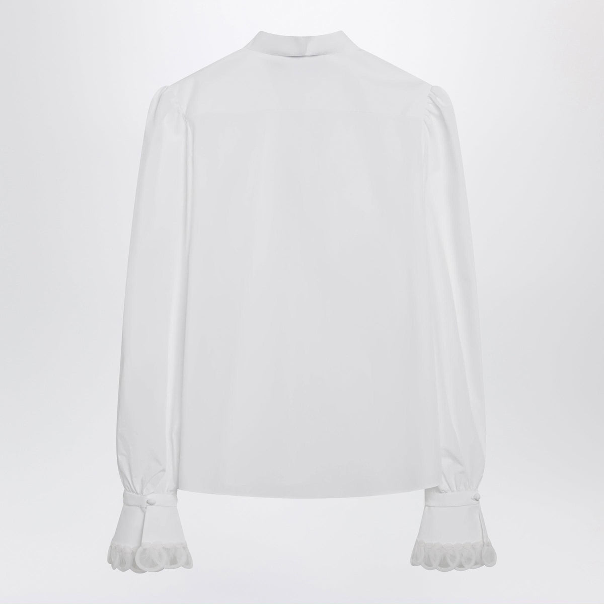 Valentino White Cotton Poplin Shirt Women VALENTINO