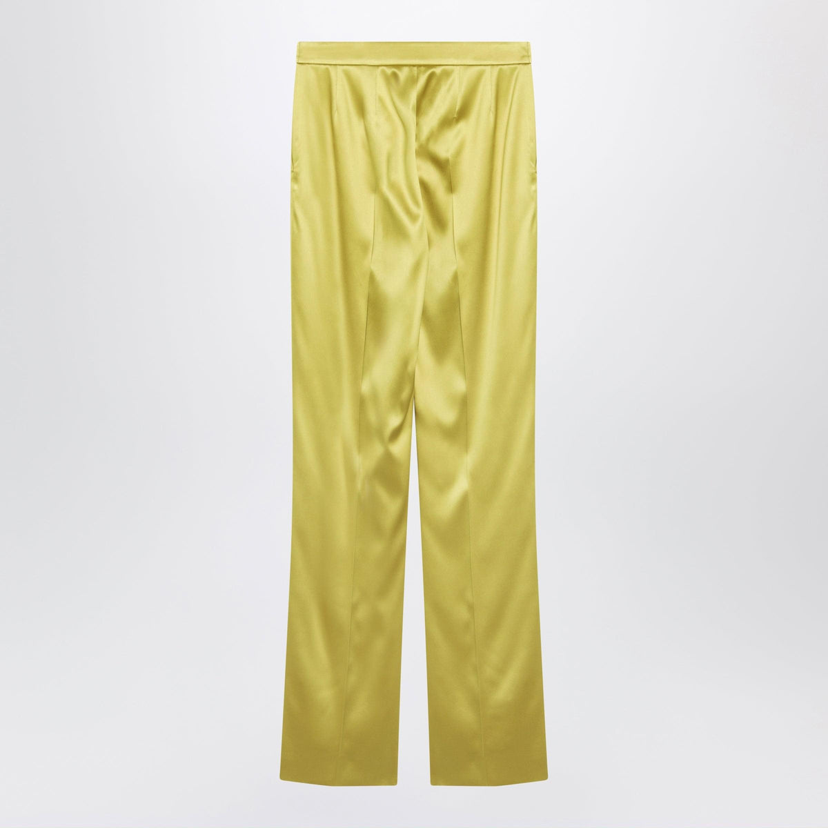 Valentino Avocado-Colored Trousers In Shiny Silk Blend Women VALENTINO