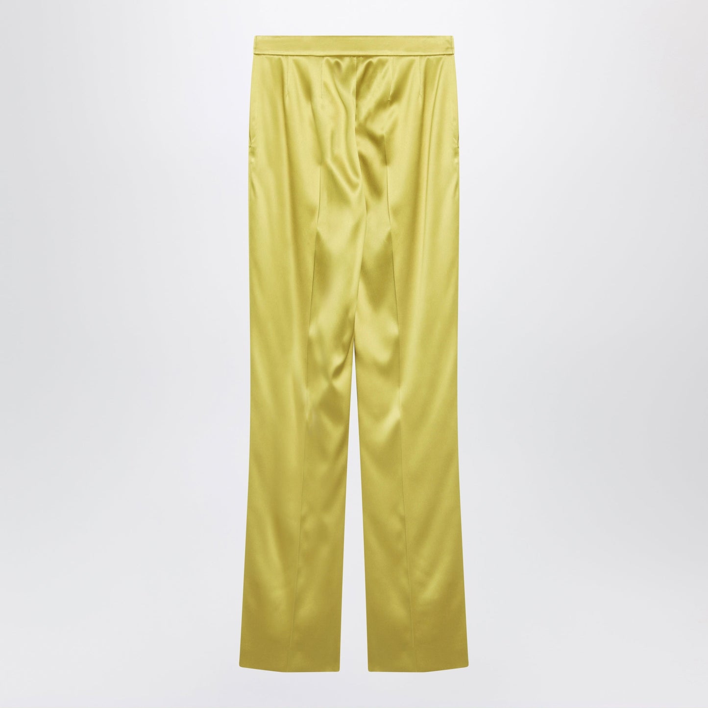Valentino Avocado-Colored Trousers In Shiny Silk Blend Women VALENTINO