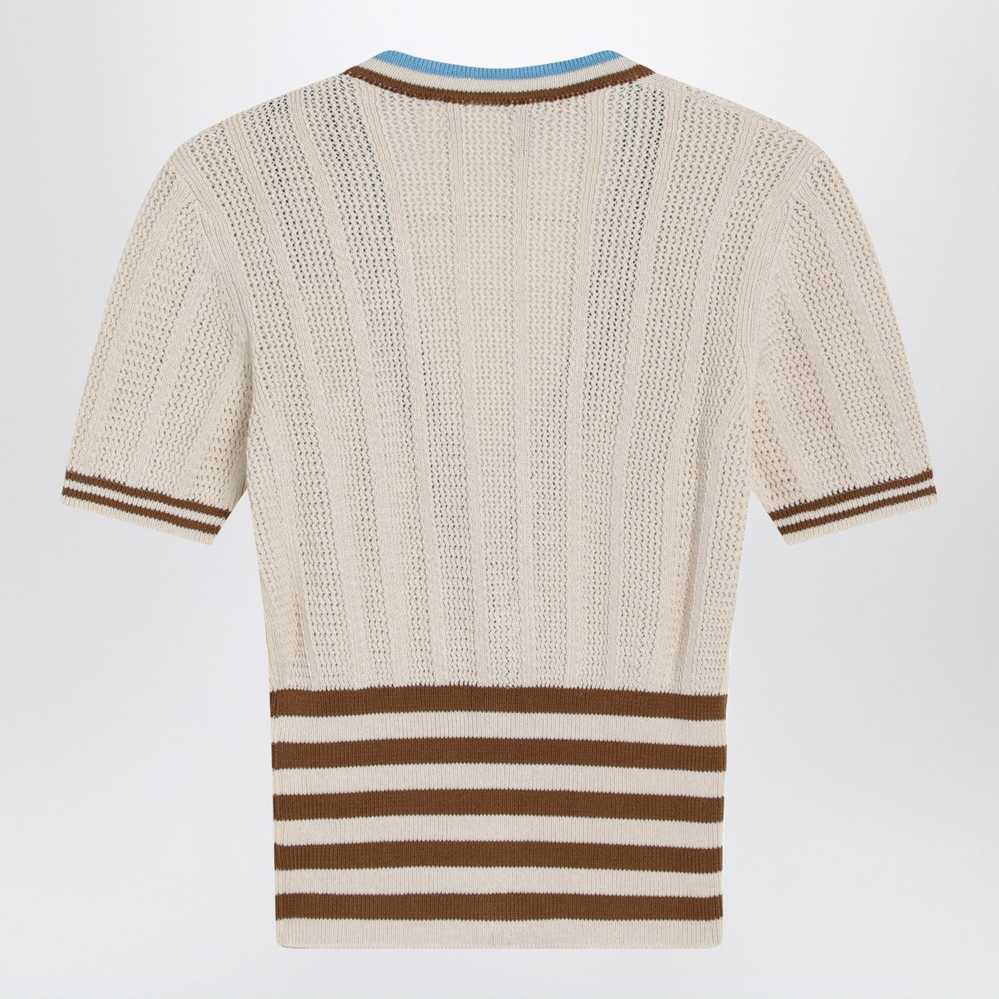 Valentino Openwork Striped Cotton Cardigan Women VALENTINO
