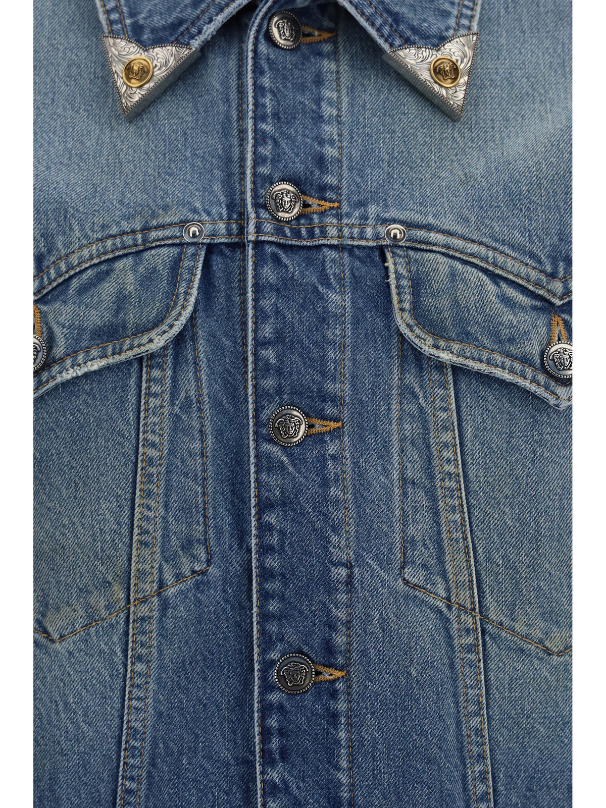 Versace Men Stonewashed Denim Jacket VERSACE