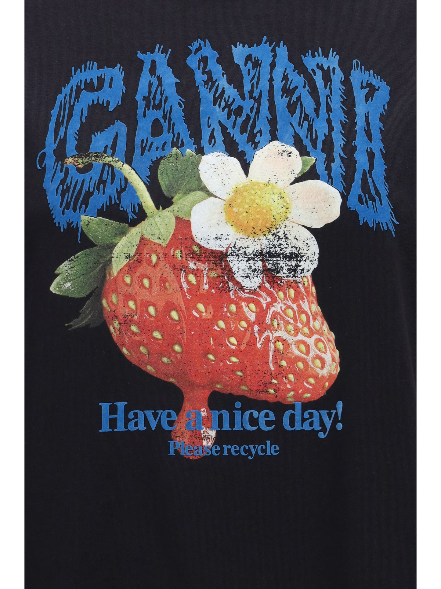 Ganni Women Strawberry Cotton T-Shirt GANNI