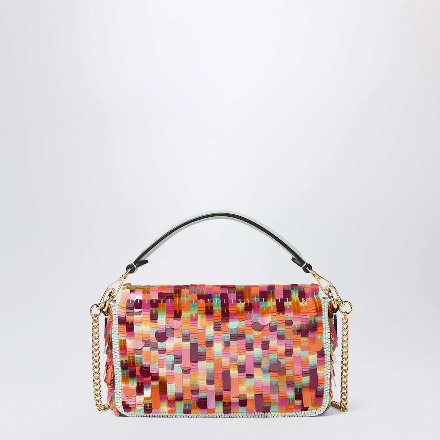 Fendi Mini Baguette Bag In Multicoloured Sequins Women FENDI